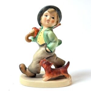 Vintage Goebel Hummel Figurine Strolling Along Boy Umbrella 5 43 w Box‎